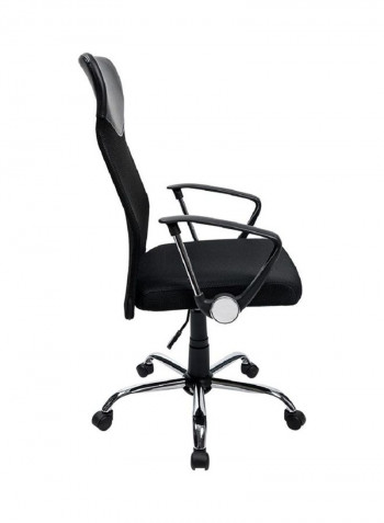 4-Piece Adjustable Office Moveable Swivel Chair Black
