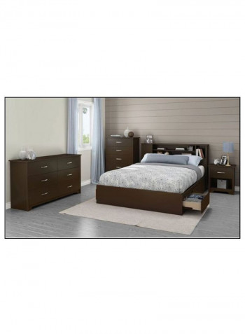 Panel Bed Without Mattress Room Set Espresso