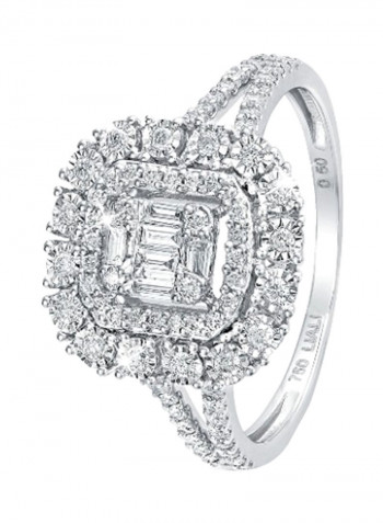 0.5 Ct Diamond Emerald Cut Ring