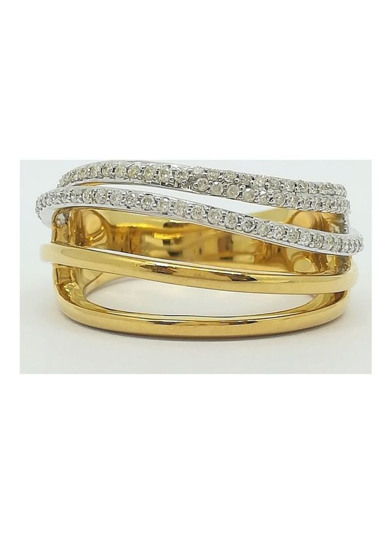 18 Karat Gold With 0.33 Ct Diamond Ring