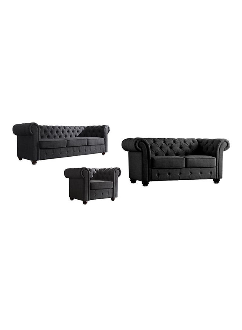6-Seater Chester Hill Sectional Sofa Set Black