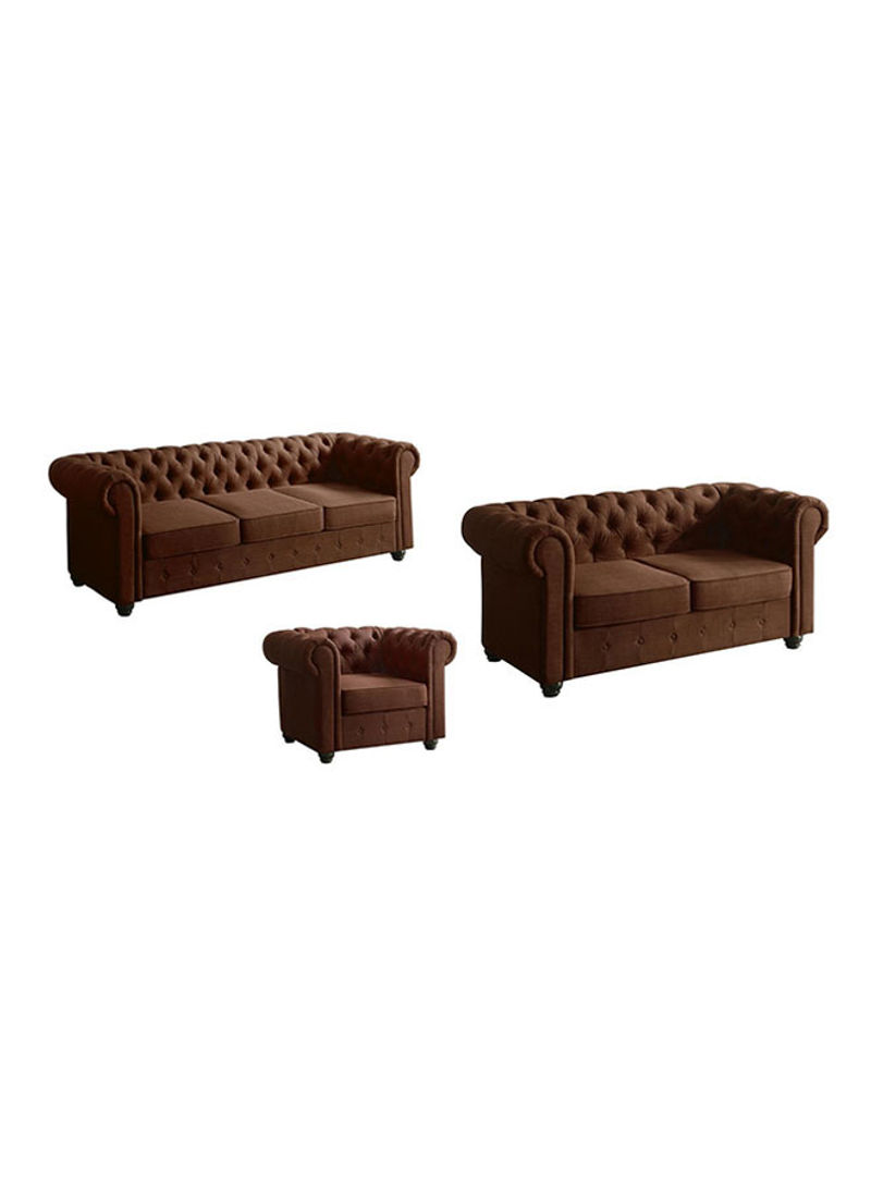 6-Seater Chester Hill Sectional Sofa Set Brown