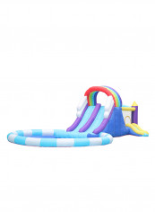 Rainbow Design Kids Bouncy Castle With Slide For Children 840 x 580 x 225cm