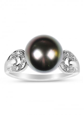 18K White Gold South Sea Pearl Ring