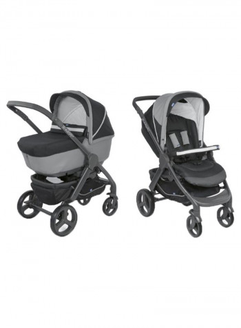 Duo Style Go Stroller With Carrycot - Grey/Black
