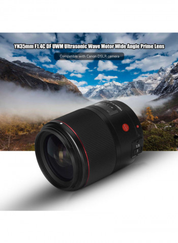 YN35mm F1.4C DF Ultrasonic Wave Motor Wide Angle Prime Lens For Canon Black