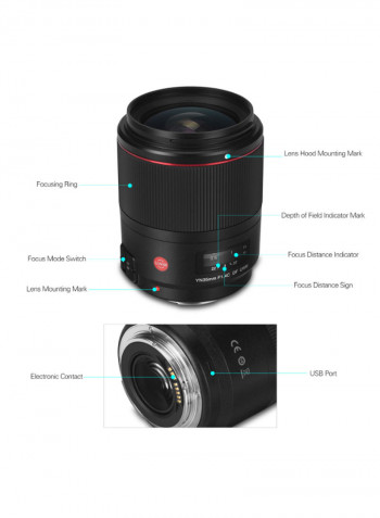 YN35mm F1.4C DF Ultrasonic Wave Motor Wide Angle Prime Lens For Canon Black