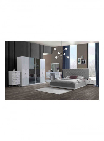 Asos Sliding Door Wardrobe With 2 Mirrors Multicolour 245x69x217cm