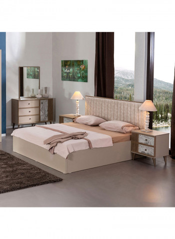 5-Piece Odessa King Bedroom Set Brown 180x200cm