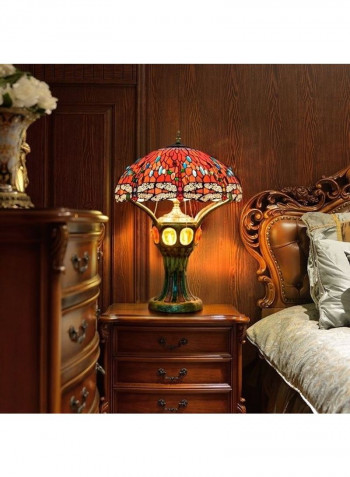 Retro Creative Stained Glass Lampshade Lighting Table Lamp Multicolour