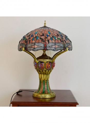 Retro Creative Stained Glass Lampshade Table Lamp Multicolour
