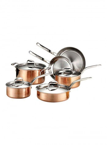 10-Piece Cookware Set Gold/Silver