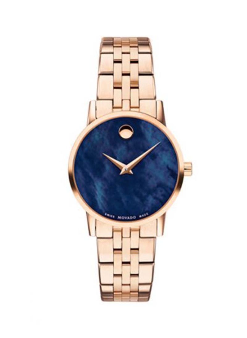Women's Museum Blue Mother Of Pearl Dial 28mm Swiss Quartz Watch 0607354