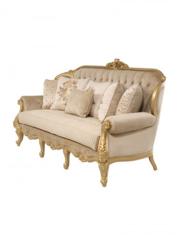 Hannah 3-Seater Sofa Beige/Gold