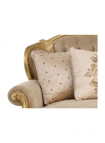Hannah 3-Seater Sofa Beige/Gold