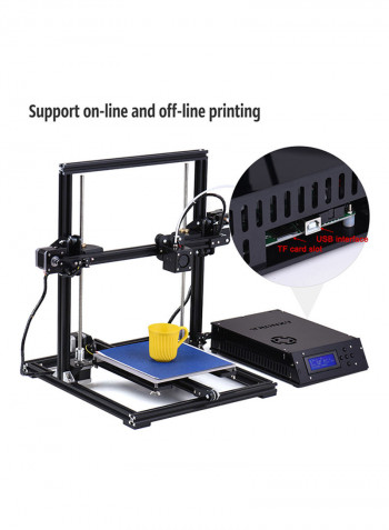 X3 Desktop 3D Printer DIY Kit 220 x 220 x 300millimeter Black