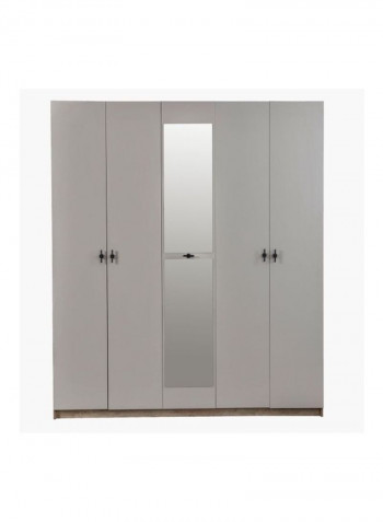 6-Piece King Bedroom Set Beige 180x200cm