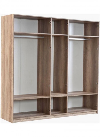 6-Piece King Bedroom Set Beige 180x200cm