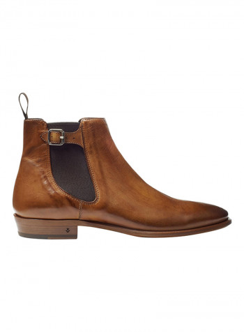 Lewis Buckle Side Panelled Chelsea Boots Sandstone