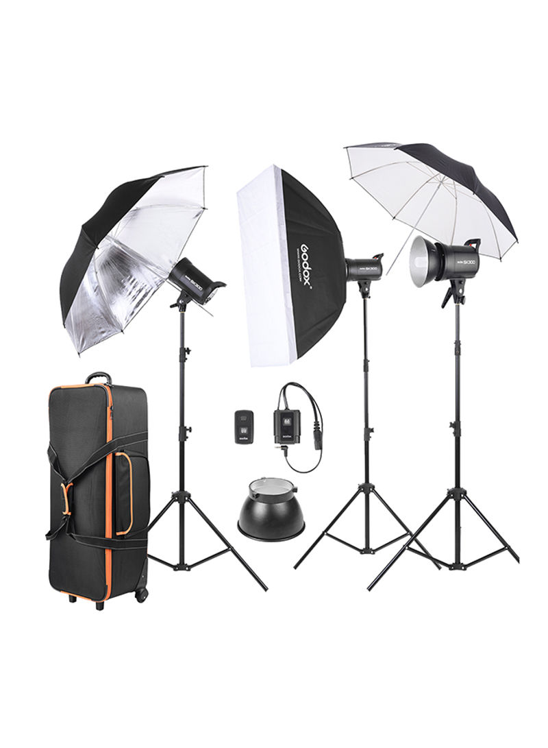 Studio Photo Strobe Flash Light Kit Multicolour