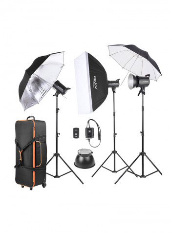 Studio Photo Strobe Flash Light Kit Multicolour