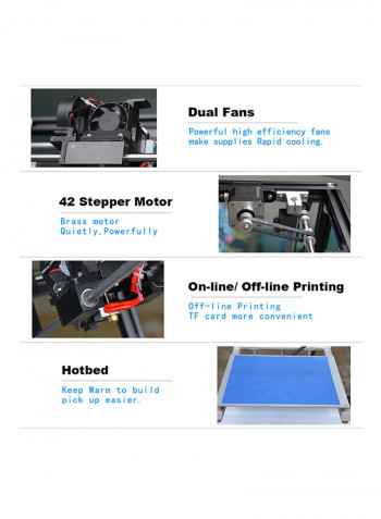 X5 High Precision DIY 3D Printer Kits 210 x 210 x 280millimeter Blue/Black