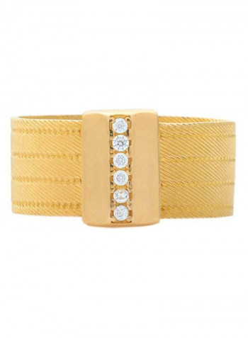 22K White Sapphire Gold Ring
