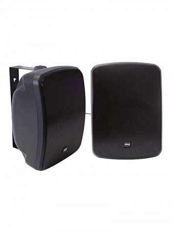 2-Piece Wall-Mount Marine Speaker B0753QX8S2 Black
