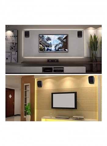 2-Piece Wall-Mount Marine Speaker B0753QX8S2 Black
