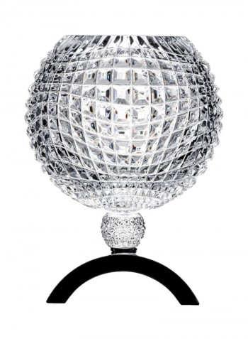 Your Excellency Crystal Rose Bowl Silver/Black 329x250millimeter