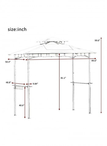 Outdoor Tented 186x63x25cm