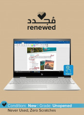 Renewed - Envy X360 (2019) 2-in-1 Laptop With 15.6-Inch Touchscreen Display, Intel Core i5 Processor/8th Gen/12GB RAM/256GB SSD/Intel UHD Graphics 620 With English/Arabic Keyboard Natural Silver