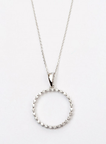 White Gold 0.5 Carat Diamond Circle Of Life Pendant