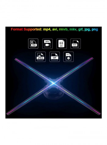 WiFi 3D Holographic Light Display Player Black