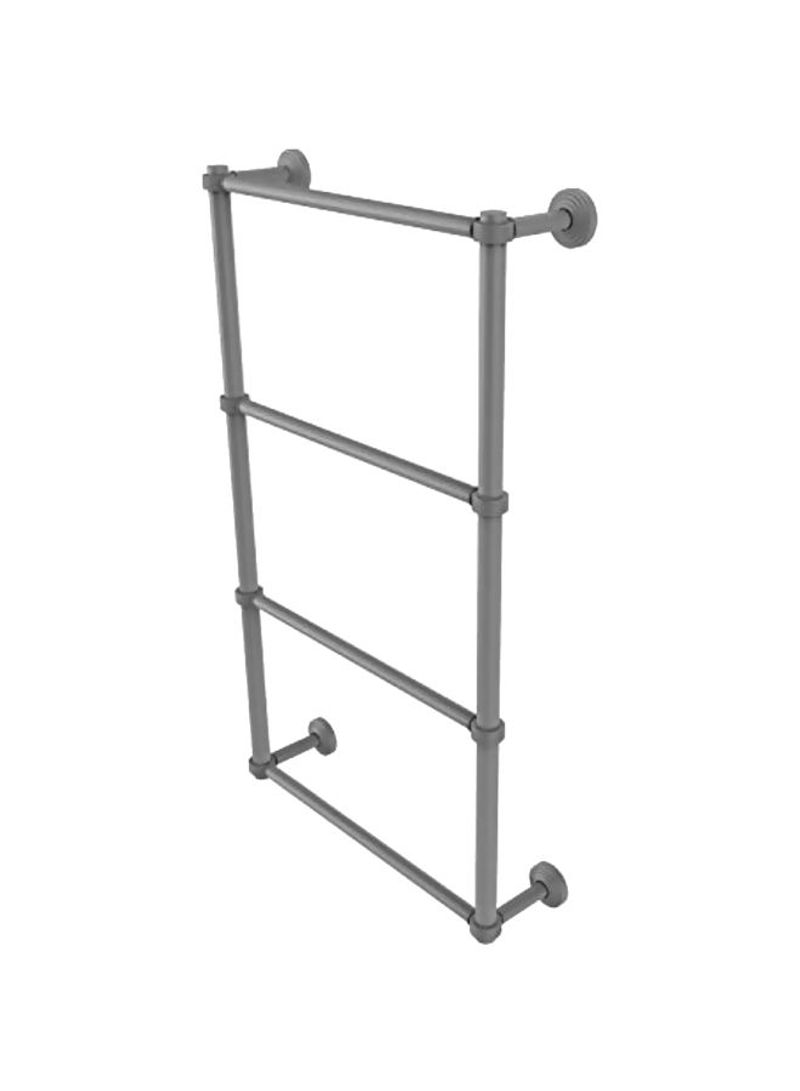 Waverly Place Collection 4 Tier Ladder Dotted Detail Towel Bar Matte Grey 24inch