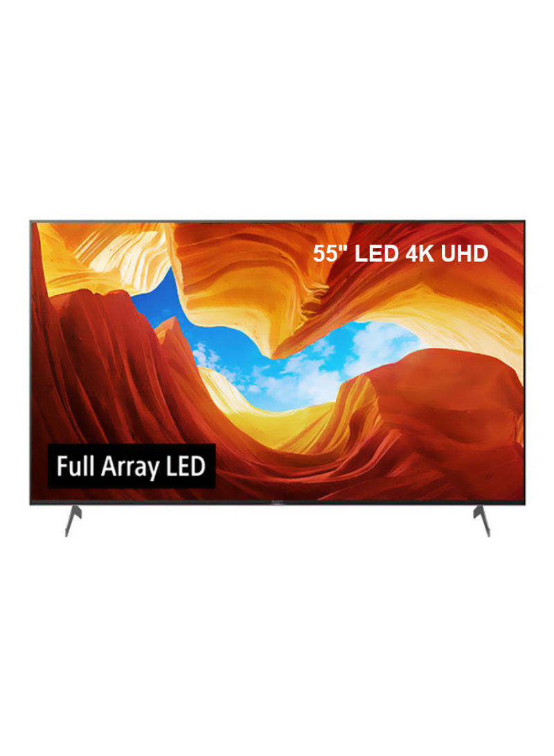 55-Inch Smart Android Full Array LED 4K Ultra HD TV X90H Series KD55X9000H Black