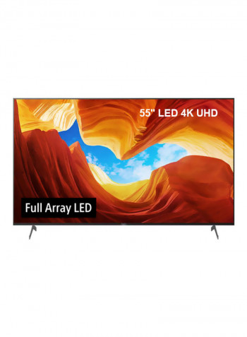 55-Inch Smart Android Full Array LED 4K Ultra HD TV X90H Series KD55X9000H Black