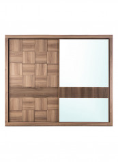 New Lindo 2-Sliding Door Wardrobe Brown/Clear 271x226x67cm
