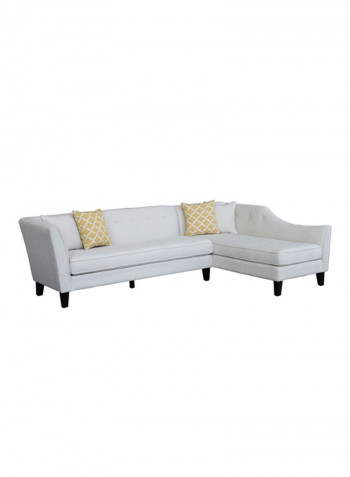 Part Corner Sofa Cream/Yellow