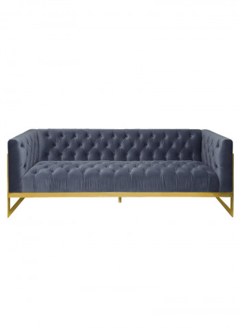 Lifespan Three Seater Sofa Dark Blue/Gold