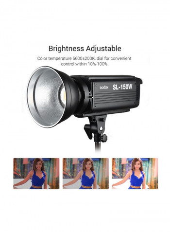 SL150W High Power LED Video Light Set Black
