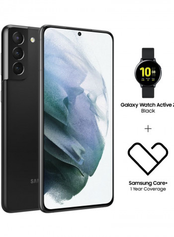Galaxy S21 Plus Dual SIM Phantom Black 8GB RAM 128GB  5G With Active 2 44MM Smartwatch (UAE Version)