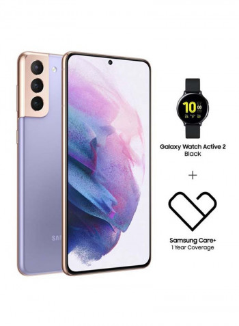 Galaxy S21 Plus Dual SIM Phantom Violet 8GB RAM 128GB 5G With Active 2 44MM Smartwatch (UAE Version)