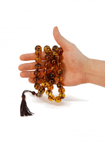 Brown Natural Amber Worry Beads Sebha