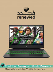 Renewed - Pavilion 15-DK0056 2021 Gaming Laptop With 15.6-Inch Display, AMD Ryzen 7 Processor/4th Gen/8GB RAM/512GB SSD/6GB Nvidia GTX 1650 Graphics ‎Shadow Black