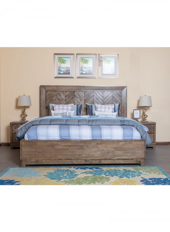 Reynolds King Bed Brown 180X200cm