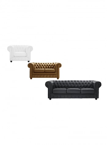 3-Piece Ingles Sofa Set Black