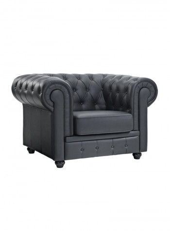 3-Piece Ingles Sofa Set Black