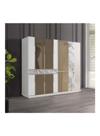Atelier Sliding Door Wardrobe With Mirror Multicolour 245x67x217cm
