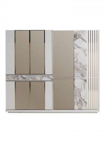 Atelier Sliding Door Wardrobe With Mirror Multicolour 245x67x217cm